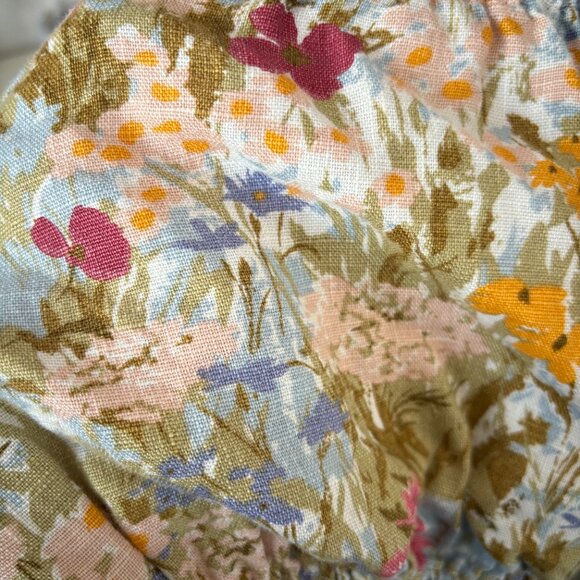 worn once - Reformation Scallop Linen Top in Countryside, size XS - Picture 4 of 5